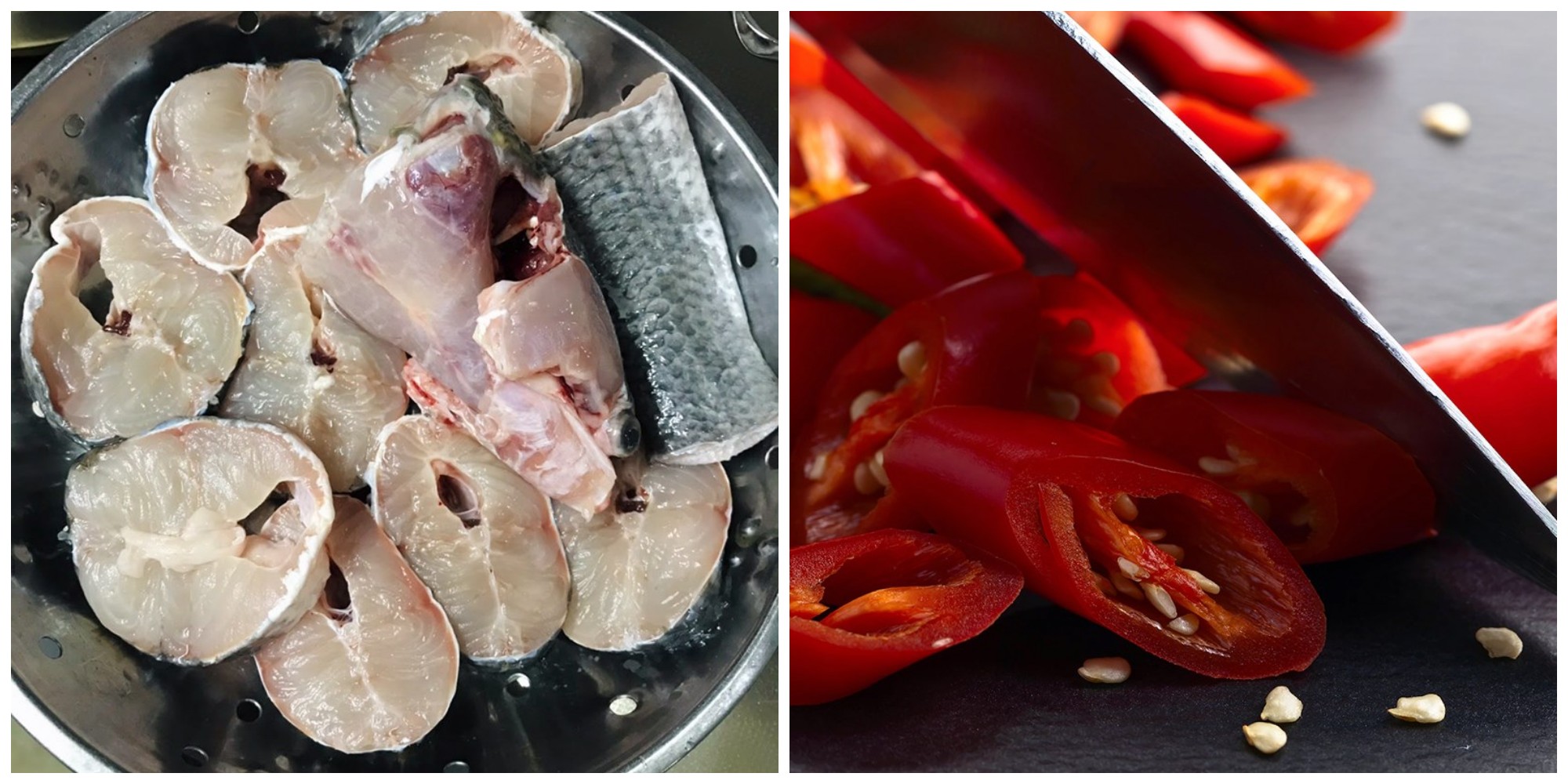 Sơ chế cá và nguyên liệu thành phần chuẩn bị công đoạn nấu ăn